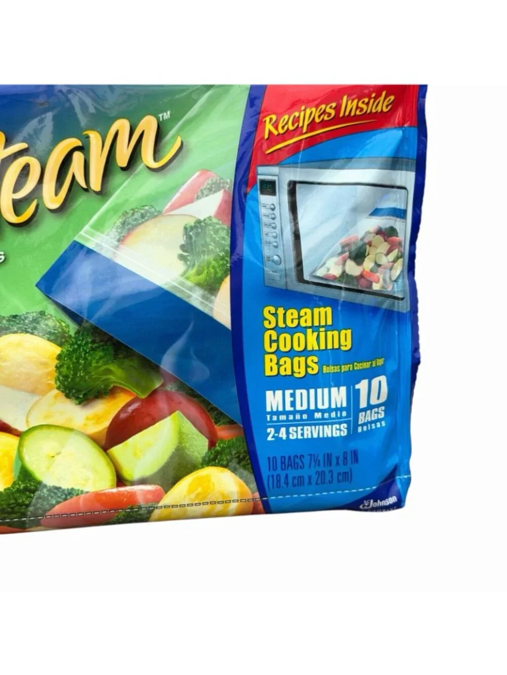 Ziploc Zip N Steam Cooking Bags Medium 10 Bags Discontinued NEW Sealed!